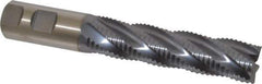Niagara Cutter - 1" Diam, Coarse Pitch, 4" LOC, 5 Flute Cobalt Roughing Square End Mill - TiCN Finish, 6-1/2" OAL, 1" Shank Diam, Single End, 30° Helix - Eagle Tool & Supply