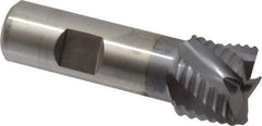 Niagara Cutter - 1" Diam, Coarse Pitch, 3/4" LOC, 5 Flute Cobalt Roughing Square End Mill - TiCN Finish, 3" OAL, 3/4" Shank Diam, Single End, 30° Helix - Eagle Tool & Supply