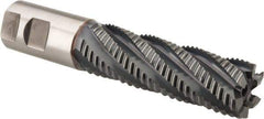 Niagara Cutter - 1-1/4" Diam, Coarse Pitch, 4" LOC, 6 Flute Cobalt Roughing Square End Mill - TiCN Finish, 6-1/2" OAL, 1-1/4" Shank Diam, Single End, Centercutting, 30° Helix - Eagle Tool & Supply
