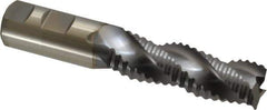 Niagara Cutter - 1" Diam, Coarse Pitch, 3" LOC, 3 Flute Cobalt Roughing Square End Mill - TiCN Finish, 5-1/2" OAL, 1" Shank Diam, Single End, Centercutting, 36° Helix - Eagle Tool & Supply