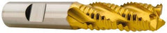 Niagara Cutter - 7/8" Diam, Coarse Pitch, 3-1/2" LOC, 5 Flute Cobalt Roughing Square End Mill - Uncoated, 5-3/4" OAL, 3/4" Shank Diam, Single End, Centercutting, 30° Helix - Eagle Tool & Supply