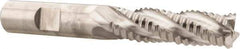 Niagara Cutter - 1/2" Diam, Coarse Pitch, 1-5/8" LOC, 4 Flute Cobalt Roughing Square End Mill - Uncoated, 3-5/8" OAL, 1/2" Shank Diam, Single End, Centercutting, 30° Helix - Eagle Tool & Supply