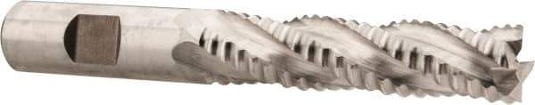 Niagara Cutter - 5/8" Diam, Coarse Pitch, 2-1/2" LOC, 4 Flute Cobalt Roughing Square End Mill - Uncoated, 4-5/8" OAL, 5/8" Shank Diam, Single End, Centercutting, 30° Helix - Eagle Tool & Supply