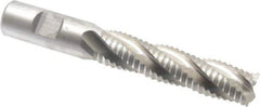 Niagara Cutter - 3/4" Diam, Coarse Pitch, 3" LOC, 4 Flute Cobalt Roughing Square End Mill - Uncoated, 5-1/4" OAL, 3/4" Shank Diam, Single End, Centercutting, 30° Helix - Eagle Tool & Supply