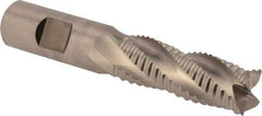 Niagara Cutter - 3/4" Diam, Coarse Pitch, 2" LOC, 4 Flute Cobalt Roughing Square End Mill - Uncoated, 4-1/4" OAL, 3/4" Shank Diam, Single End, Centercutting, 30° Helix - Eagle Tool & Supply