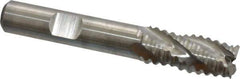 Niagara Cutter - 7/16" Diam, Coarse Pitch, 1" LOC, 4 Flute Cobalt Roughing Square End Mill - Uncoated, 2-11/16" OAL, 3/8" Shank Diam, Single End, 30° Helix - Eagle Tool & Supply