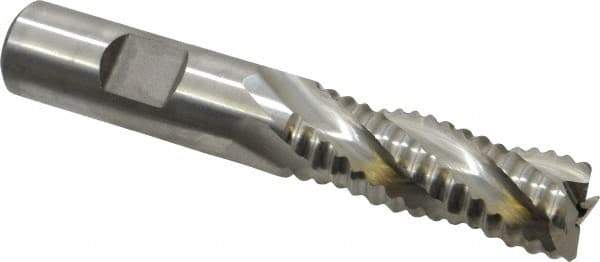 Niagara Cutter - 5/8" Diam, Coarse Pitch, 1-5/8" LOC, 4 Flute Cobalt Roughing Square End Mill - Uncoated, 3-3/4" OAL, 5/8" Shank Diam, Single End, 30° Helix - Eagle Tool & Supply