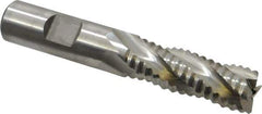 Niagara Cutter - 5/8" Diam, Coarse Pitch, 1-5/8" LOC, 4 Flute Cobalt Roughing Square End Mill - Uncoated, 3-3/4" OAL, 5/8" Shank Diam, Single End, 30° Helix - Eagle Tool & Supply