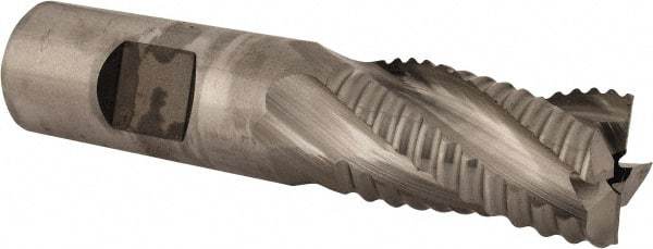 Niagara Cutter - 3/4" Diam, Coarse Pitch, 1-1/4" LOC, 4 Flute Cobalt Roughing Square End Mill - Uncoated, 3-1/2" OAL, 3/4" Shank Diam, Single End, 30° Helix - Eagle Tool & Supply