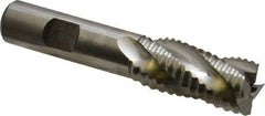 Niagara Cutter - 3/4" Diam, Coarse Pitch, 1-5/8" LOC, 4 Flute Cobalt Roughing Square End Mill - Uncoated, 3-3/4" OAL, 5/8" Shank Diam, Single End, 30° Helix - Eagle Tool & Supply