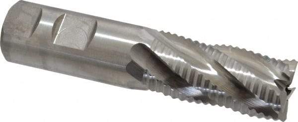Niagara Cutter - 1" Diam, Coarse Pitch, 2" LOC, 5 Flute Cobalt Roughing Square End Mill - Uncoated, 4-1/2" OAL, 1" Shank Diam, Single End, 30° Helix - Eagle Tool & Supply
