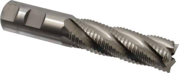 Niagara Cutter - 1" Diam, Coarse Pitch, 3" LOC, 5 Flute Cobalt Roughing Square End Mill - Uncoated, 5-1/2" OAL, 1" Shank Diam, Single End, 30° Helix - Eagle Tool & Supply