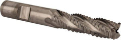 Niagara Cutter - 1/2" Diam, Coarse Pitch, 1-5/8" LOC, 4 Flute Cobalt Roughing Square End Mill - Uncoated, 3-5/8" OAL, 1/2" Shank Diam, Single End, 30° Helix - Eagle Tool & Supply