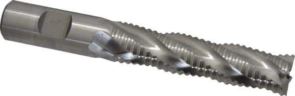 Niagara Cutter - 3/4" Diam, Coarse Pitch, 3" LOC, 4 Flute Cobalt Roughing Square End Mill - Uncoated, 5-1/4" OAL, 3/4" Shank Diam, Single End, 30° Helix - Eagle Tool & Supply