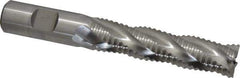 Niagara Cutter - 3/4" Diam, Coarse Pitch, 3" LOC, 4 Flute Cobalt Roughing Square End Mill - Uncoated, 5-1/4" OAL, 3/4" Shank Diam, Single End, 30° Helix - Eagle Tool & Supply
