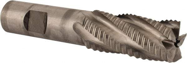 Niagara Cutter - 7/8" Diam, Coarse Pitch, 1-7/8" LOC, 5 Flute Cobalt Roughing Square End Mill - Uncoated, 4-1/8" OAL, 3/4" Shank Diam, Single End, 30° Helix - Eagle Tool & Supply