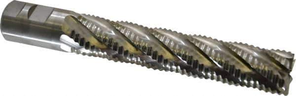 Niagara Cutter - 1-1/4" Diam, Coarse Pitch, 6" LOC, 6 Flute Cobalt Roughing Square End Mill - Uncoated, 8-1/2" OAL, 1-1/4" Shank Diam, Single End, 30° Helix - Eagle Tool & Supply