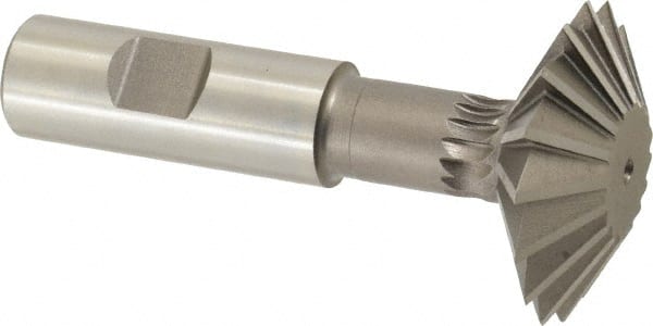 Keo - 1-7/8° 1-7/8" Cut Diam, 5/8" Cut Width, 3/4" Shank, High Speed Steel Double-Angle Cutter - Eagle Tool & Supply