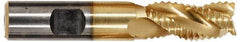 Niagara Cutter - 5/8" Diam, Coarse Pitch, 1-1/4" LOC, 3 Flute Cobalt Roughing Square End Mill - Uncoated, 3-1/2" OAL, 5/8" Shank Diam, Single End, Centercutting, 36° Helix - Eagle Tool & Supply