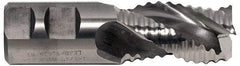 Niagara Cutter - 1" Diam, Coarse Pitch, 1-1/2" LOC, 3 Flute Cobalt Roughing Square End Mill - Uncoated, 3-3/4" OAL, 3/4" Shank Diam, Single End, Centercutting, 36° Helix - Eagle Tool & Supply