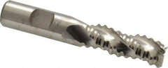 Niagara Cutter - 5/8" Diam, Coarse Pitch, 1-5/8" LOC, 3 Flute Cobalt Roughing Square End Mill - Uncoated, 3-3/4" OAL, 5/8" Shank Diam, Single End, Centercutting, 36° Helix - Eagle Tool & Supply