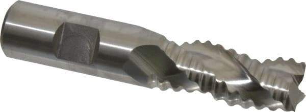 Niagara Cutter - 3/4" Diam, Coarse Pitch, 1-5/8" LOC, 3 Flute Cobalt Roughing Square End Mill - Uncoated, 3-7/8" OAL, 3/4" Shank Diam, Single End, Centercutting, 36° Helix - Eagle Tool & Supply
