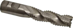 Niagara Cutter - 1" Diam, Coarse Pitch, 3" LOC, 3 Flute Cobalt Roughing Square End Mill - Uncoated, 5-1/2" OAL, 1" Shank Diam, Single End, Centercutting, 36° Helix - Eagle Tool & Supply
