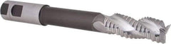 Niagara Cutter - 1" Diam, Coarse Pitch, 2-1/2" LOC, 3 Flute Cobalt Roughing Square End Mill - Uncoated, 8-1/2" OAL, 1" Shank Diam, Single End, Extended Reach, Centercutting, 36° Helix - Eagle Tool & Supply