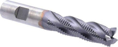 Niagara Cutter - 5/8" Diam, Fine Pitch, 2-1/8" LOC, 4 Flute Cobalt Roughing Square End Mill - TiAlN Finish, 4-1/4" OAL, 5/8" Shank Diam, Single End, 30° Helix - Eagle Tool & Supply
