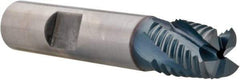 Niagara Cutter - 3/4" Diam, Fine Pitch, 3/4" LOC, 4 Flute Cobalt Roughing Square End Mill - TiAlN Finish, 3" OAL, 3/4" Shank Diam, Single End, 30° Helix - Eagle Tool & Supply