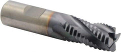 Niagara Cutter - 3/4" Diam, Fine Pitch, 1-1/4" LOC, 4 Flute Cobalt Roughing Square End Mill - TiAlN Finish, 3-1/2" OAL, 3/4" Shank Diam, Single End, 30° Helix - Eagle Tool & Supply