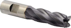 Niagara Cutter - 3/4" Diam, Fine Pitch, 2" LOC, 4 Flute Cobalt Roughing Square End Mill - TiAlN Finish, 4-1/4" OAL, 3/4" Shank Diam, Single End, 30° Helix - Eagle Tool & Supply