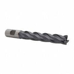 Niagara Cutter - 3/4" Diam, Fine Pitch, 4-1/8" LOC, 4 Flute Cobalt Roughing Square End Mill - TiAlN Finish, 6-3/8" OAL, 3/4" Shank Diam, Single End, 30° Helix - Eagle Tool & Supply