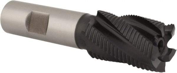Niagara Cutter - 1" Diam, Fine Pitch, 1-1/2" LOC, 5 Flute Cobalt Roughing Square End Mill - TiAlN Finish, 3-3/4" OAL, 3/4" Shank Diam, Single End, 30° Helix - Eagle Tool & Supply