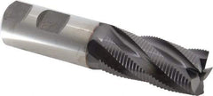 Niagara Cutter - 1" Diam, Fine Pitch, 2" LOC, 5 Flute Cobalt Roughing Square End Mill - TiAlN Finish, 4-1/2" OAL, 1" Shank Diam, Single End, 30° Helix - Eagle Tool & Supply