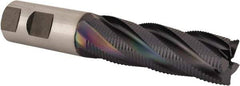 Niagara Cutter - 1" Diam, Fine Pitch, 3" LOC, 5 Flute Cobalt Roughing Square End Mill - TiAlN Finish, 5-1/2" OAL, 1" Shank Diam, Single End, 30° Helix - Eagle Tool & Supply