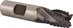 Niagara Cutter - 5/8" Diam, Coarse Pitch, 3/4" LOC, 4 Flute Cobalt Roughing Square End Mill - TiCN Finish, 2-7/8" OAL, 5/8" Shank Diam, Single End, 30° Helix - Eagle Tool & Supply