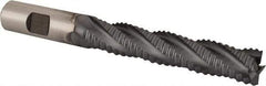 Niagara Cutter - 5/8" Diam, Coarse Pitch, 3-1/8" LOC, 4 Flute Cobalt Roughing Square End Mill - TiCN Finish, 5-1/4" OAL, 5/8" Shank Diam, Single End, 30° Helix - Eagle Tool & Supply
