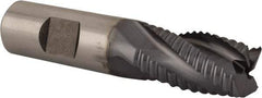 Niagara Cutter - 3/4" Diam, Coarse Pitch, 1-1/4" LOC, 4 Flute Cobalt Roughing Square End Mill - TiCN Finish, 3-1/2" OAL, 3/4" Shank Diam, Single End, 30° Helix - Eagle Tool & Supply