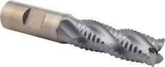Niagara Cutter - 3/4" Diam, Coarse Pitch, 2" LOC, 4 Flute Cobalt Roughing Square End Mill - TiCN Finish, 4-1/4" OAL, 3/4" Shank Diam, Single End, 30° Helix - Eagle Tool & Supply