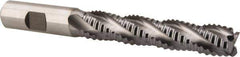 Niagara Cutter - 5/8" Diam, Coarse Pitch, 3-1/8" LOC, 4 Flute Cobalt Roughing Square End Mill - TiCN Finish, 5-1/4" OAL, 5/8" Shank Diam, Single End, Centercutting, 30° Helix - Eagle Tool & Supply