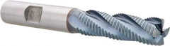 Niagara Cutter - 1/2" Diam, Fine Pitch, 1-5/8" LOC, 4 Flute Cobalt Roughing Square End Mill - TiCN Finish, 3-5/8" OAL, 1/2" Shank Diam, Single End, 30° Helix - Eagle Tool & Supply
