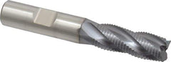 Niagara Cutter - 1/2" Diam, Fine Pitch, 1-1/4" LOC, 4 Flute Cobalt Roughing Square End Mill - TiCN Finish, 3-1/4" OAL, 1/2" Shank Diam, Single End, 30° Helix - Eagle Tool & Supply