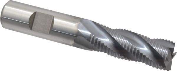 Niagara Cutter - 5/8" Diam, Fine Pitch, 1-5/8" LOC, 4 Flute Cobalt Roughing Square End Mill - TiCN Finish, 3-3/4" OAL, 5/8" Shank Diam, Single End, 30° Helix - Eagle Tool & Supply