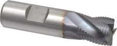 Niagara Cutter - 3/4" Diam, Fine Pitch, 3/4" LOC, 4 Flute Cobalt Roughing Square End Mill - TiCN Finish, 3" OAL, 3/4" Shank Diam, Single End, 30° Helix - Eagle Tool & Supply