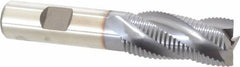 Niagara Cutter - 3/4" Diam, Fine Pitch, 1-5/8" LOC, 4 Flute Cobalt Roughing Square End Mill - TiCN Finish, 3-3/4" OAL, 5/8" Shank Diam, Single End, 30° Helix - Eagle Tool & Supply