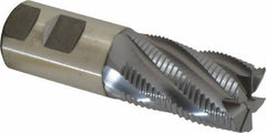Niagara Cutter - 1-1/4" Diam, Fine Pitch, 2" LOC, 6 Flute Cobalt Roughing Square End Mill - TiCN Finish, 4-1/2" OAL, 1-1/4" Shank Diam, Single End, 30° Helix - Eagle Tool & Supply