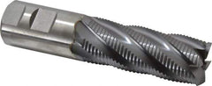 Niagara Cutter - 1-1/4" Diam, Fine Pitch, 3" LOC, 6 Flute Cobalt Roughing Square End Mill - TiCN Finish, 5-1/2" OAL, 1-1/4" Shank Diam, Single End, 30° Helix - Eagle Tool & Supply