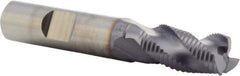 Niagara Cutter - 1/2" Diam, Fine Pitch, 1" LOC, 3 Flute Cobalt Roughing Square End Mill - TiCN Finish, 3-1/16" OAL, 1/2" Shank Diam, Single End, 36° Helix - Eagle Tool & Supply