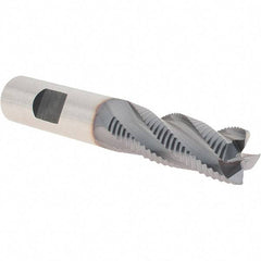 Niagara Cutter - 5/8" Diam, Fine Pitch, 1-5/8" LOC, 4 Flute Cobalt Roughing Square End Mill - TiCN Finish, 3-3/4" OAL, 5/8" Shank Diam, Single End, Centercutting, 30° Helix - Eagle Tool & Supply